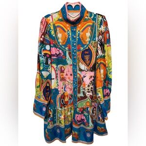 COLORFUL BOHEMIAN PRINT DRESS NWOT